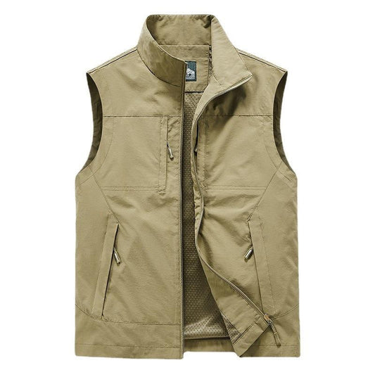 Custom Outdoor Photographer Vest – Breathable Summer Workwear with Logo Print for Volunteers and Events