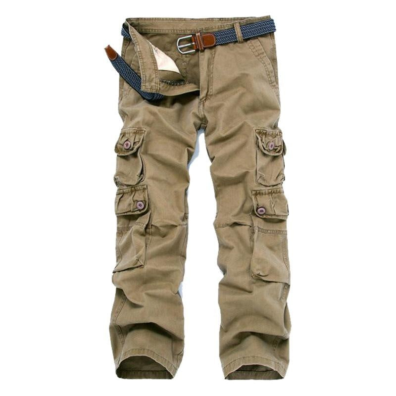 Men’s Camouflage Cargo Pants, Loose Fit Multi-Pocket Outdoor Trousers, Casual Straight Leg Long Pants