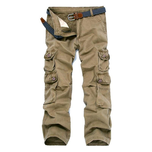 Men’s Camouflage Cargo Pants, Loose Fit Multi-Pocket Outdoor Trousers, Casual Straight Leg Long Pants
