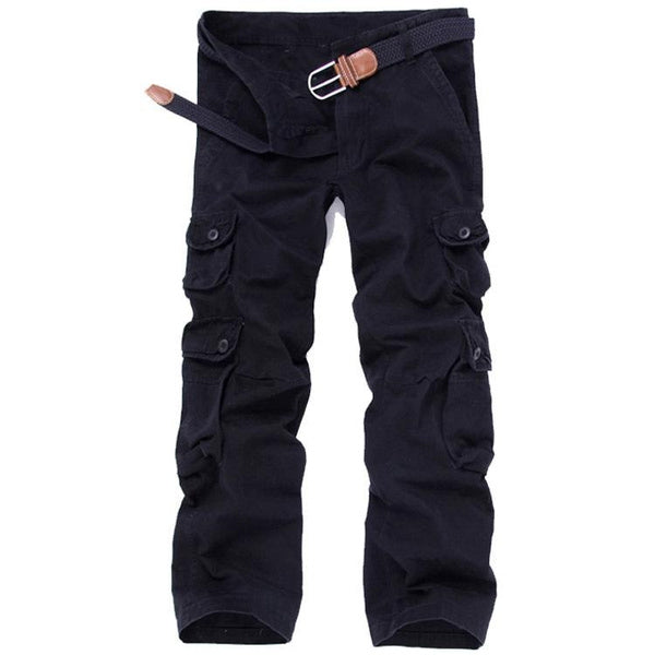Men’s Camouflage Cargo Pants, Loose Fit Multi-Pocket Outdoor Trousers, Casual Straight Leg Long Pants