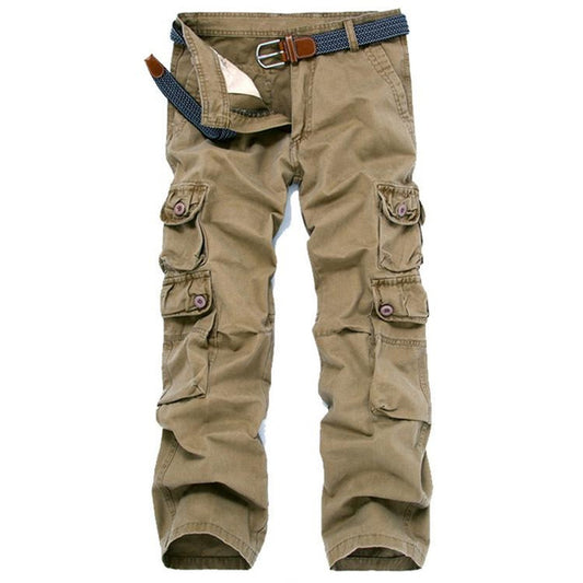 Men’s Camouflage Cargo Pants, Loose Fit Multi-Pocket Outdoor Trousers, Casual Straight Leg Long Pants