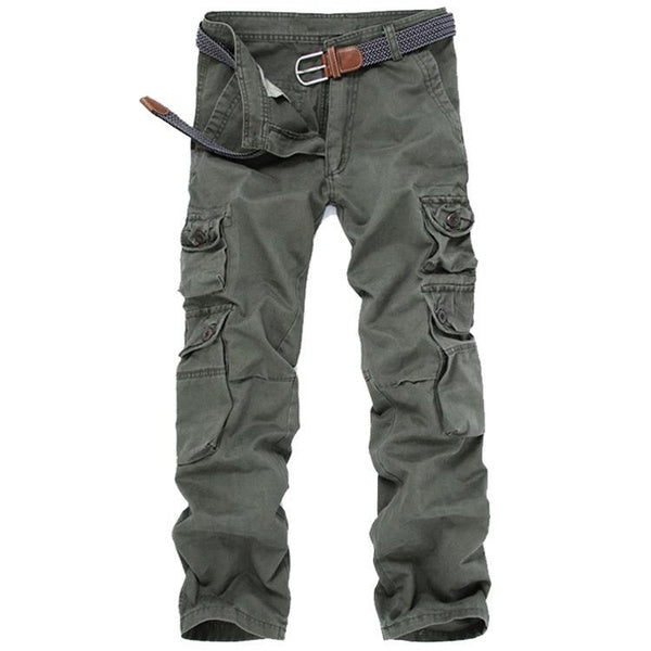 Men’s Camouflage Cargo Pants, Loose Fit Multi-Pocket Outdoor Trousers, Casual Straight Leg Long Pants