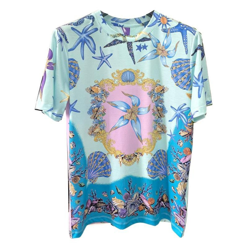 Men’s 3D Graphic Print T-Shirt, Trendy Crew Neck Short Sleeve Top, Fashion Casual Tee