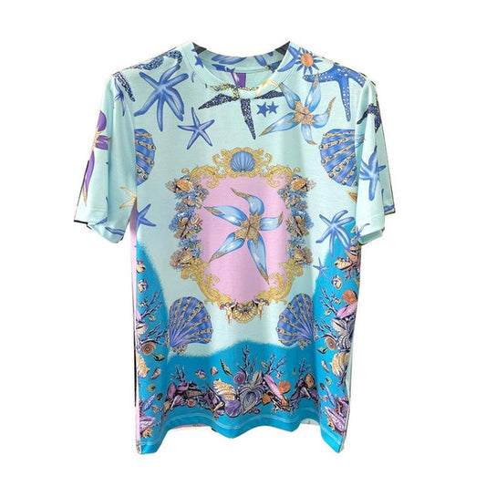 Men’s 3D Graphic Print T-Shirt, Trendy Crew Neck Short Sleeve Top, Fashion Casual Tee