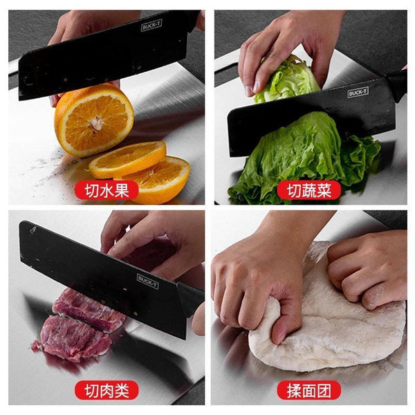 스테인리스 스틸 양면 도마, 두꺼운 정사각형 도마, 다기능 주방 도구