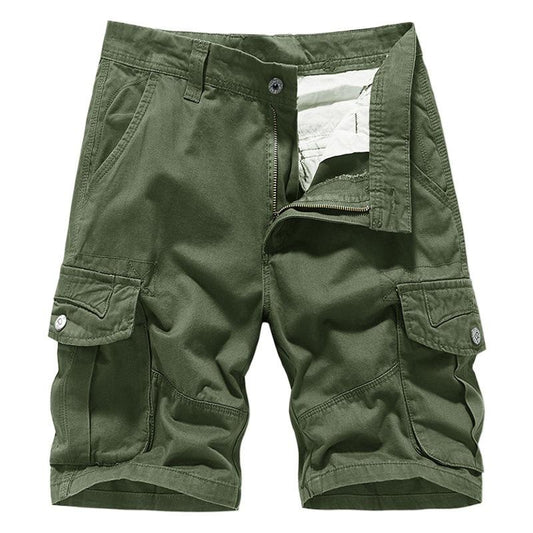 Men’s Summer Cargo Shorts, Japanese Style, Casual Loose Fit, Functional Utility Shorts, Trendy 5-Pocket Design