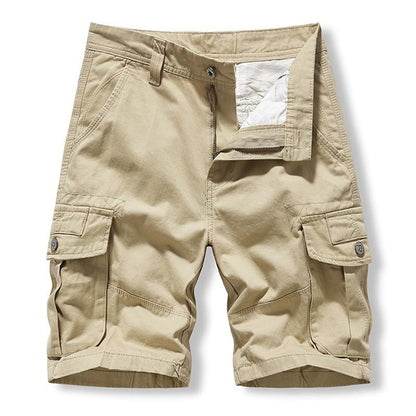 Men’s Summer Cargo Shorts, Japanese Style, Casual Loose Fit, Functional Utility Shorts, Trendy 5-Pocket Design
