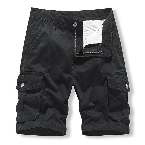 Men’s Summer Cargo Shorts, Japanese Style, Casual Loose Fit, Functional Utility Shorts, Trendy 5-Pocket Design