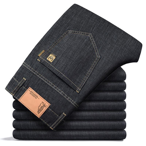 Premium Men’s Stretch Denim Jeans – Soft, Lightweight, Comfortable Fit for Mature Men