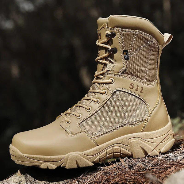 Men’s Tactical Waterproof Boots – Anti-Slip, Durable Outdoor Combat Hiking Shoes