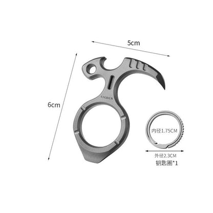 티타늄 합금 멀티툴 병따개, 야외 EDC 캠핑 자기방어 도구