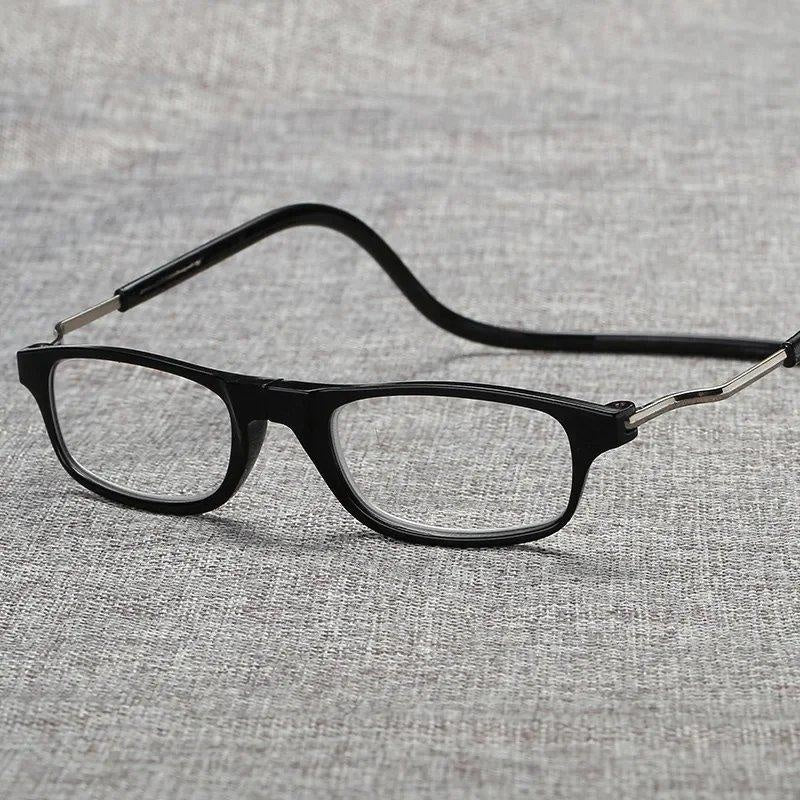 Fashionable Magnetic Foldable Reading Glasses with Clear Resin Lenses for Seniors