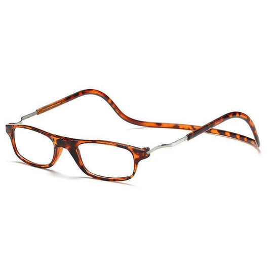 Fashionable Magnetic Foldable Reading Glasses with Clear Resin Lenses for Seniors