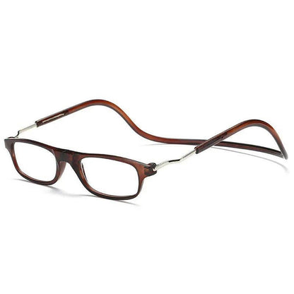 Fashionable Magnetic Foldable Reading Glasses with Clear Resin Lenses for Seniors