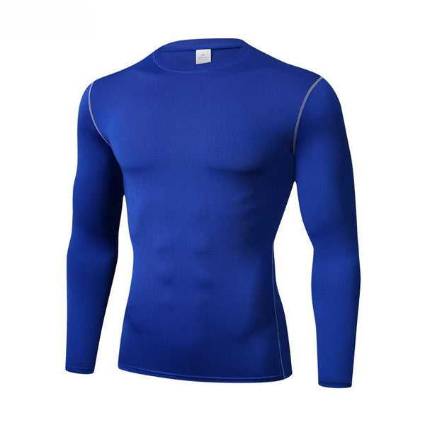 Men's Compression Long Sleeve Sports Shirt - Quick-Dry, Breathable, Elastic Fitness Top for Running, Basketball, Training