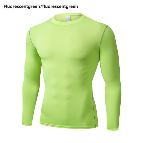 Men's Compression Long Sleeve Sports Shirt - Quick-Dry, Breathable, Elastic Fitness Top for Running, Basketball, Training