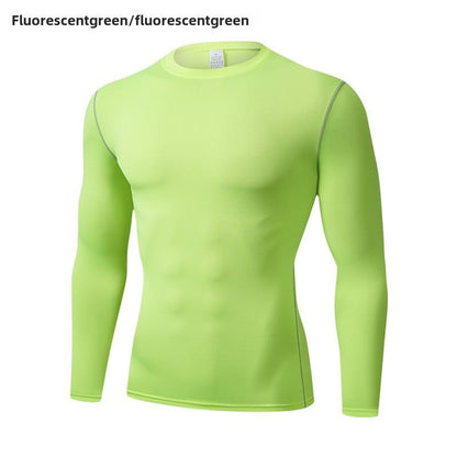 Men's Compression Long Sleeve Sports Shirt - Quick-Dry, Breathable, Elastic Fitness Top for Running, Basketball, Training