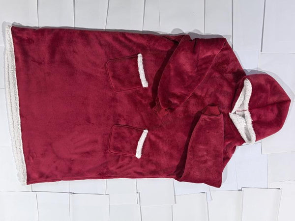 아늑한 플리스 풀오버 블랭킷 후드 티셔츠 - 매우 따뜻하고 길며, 실내외 사용에 적합, 남녀공용 커플 디자인