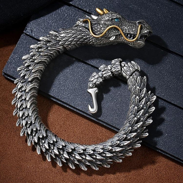 Men's Vintage Dragon Bracelet - Bold, Stylish, and Sophisticated