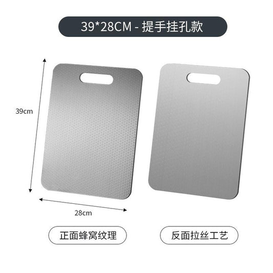 304 Stainless Steel Cutting Board - Thickened, Dual-Sided, Multi-Functional Kitchen Chopping Board
