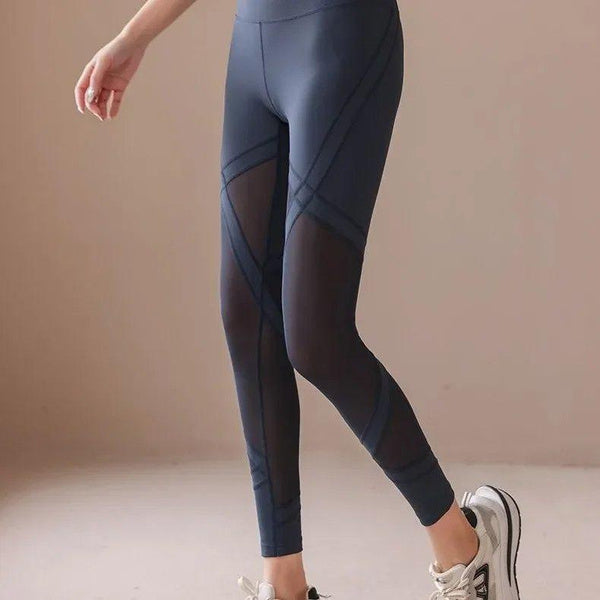 High Waist Mesh Yoga Leggings for Women, Summer Quick-Dry, Breathable, Slimming Workout Pants for Pilates, Running & Fitness
