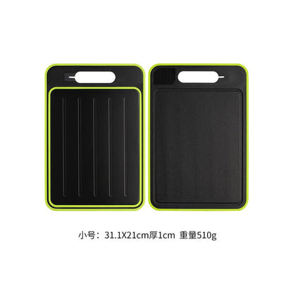 Stainless Steel Multifunctional Cutting Board with Built-in Knife Sharpener, Garlic Grinder, Meat Chopping and Double-Sided Aluminum Defrosting Board