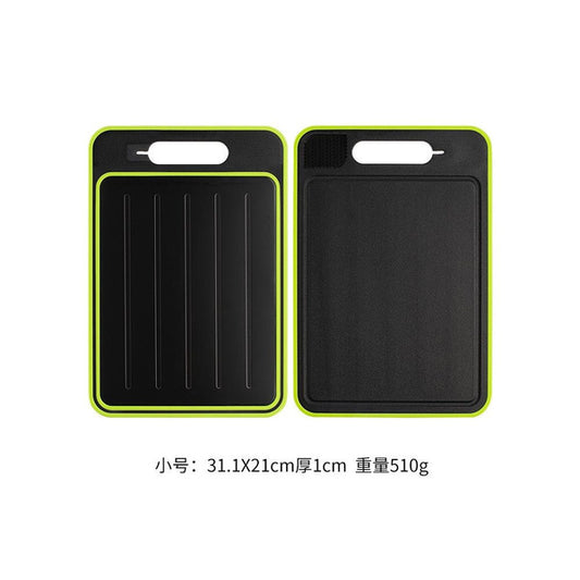 Stainless Steel Multifunctional Cutting Board with Built-in Knife Sharpener, Garlic Grinder, Meat Chopping and Double-Sided Aluminum Defrosting Board