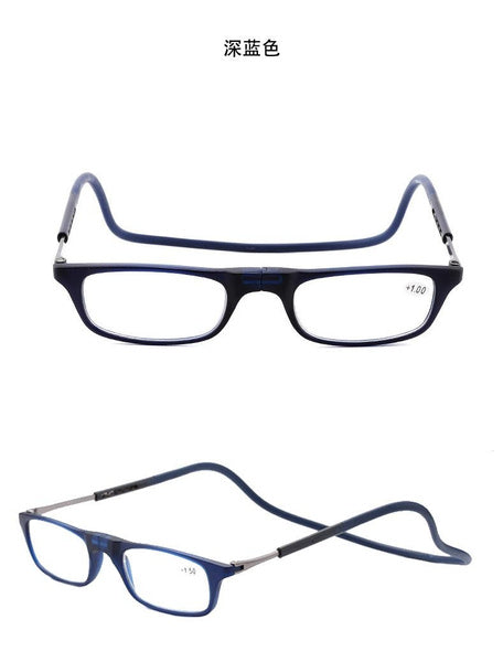 Magnetic Reading Glasses TR90 Lightweight Neck-Hanging Blue Light Blocking Readers for Men and Women