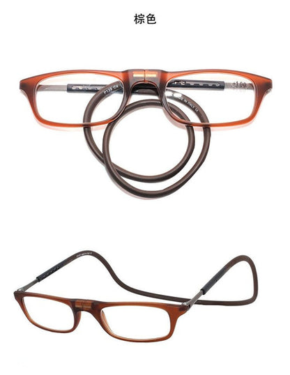 Magnetic Reading Glasses TR90 Lightweight Neck-Hanging Blue Light Blocking Readers for Men and Women