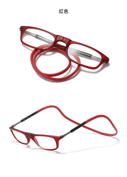 Magnetic Reading Glasses TR90 Lightweight Neck-Hanging Blue Light Blocking Readers for Men and Women