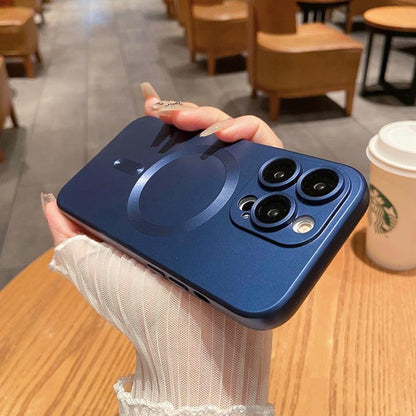 Magnetic Matte TPU Silicone Case for iPhone 15 Pro Max, 14, 13, 12 – Slim Shockproof Protective Cover