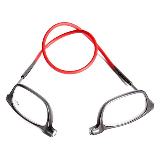 TR90 Stylish Foldable Magnetic Reading Glasses - HD Resin, Neck Hanging Design for Men & Women