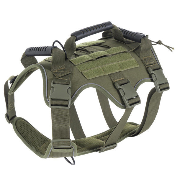 Tactical Dog Harness with Leash – Breathable, Reflective, Anti-Pull, Lightweight for Large Dogs