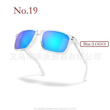 클래식 O 배지 편광 선글라스, 세련된 미러 렌즈 안경