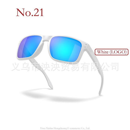 클래식 O 배지 편광 선글라스, 세련된 미러 렌즈 안경