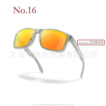 클래식 O 배지 편광 선글라스, 세련된 미러 렌즈 안경