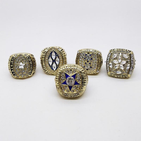 Dallas Cowboys Championship Ring Set - 5 Piece Collection for Men