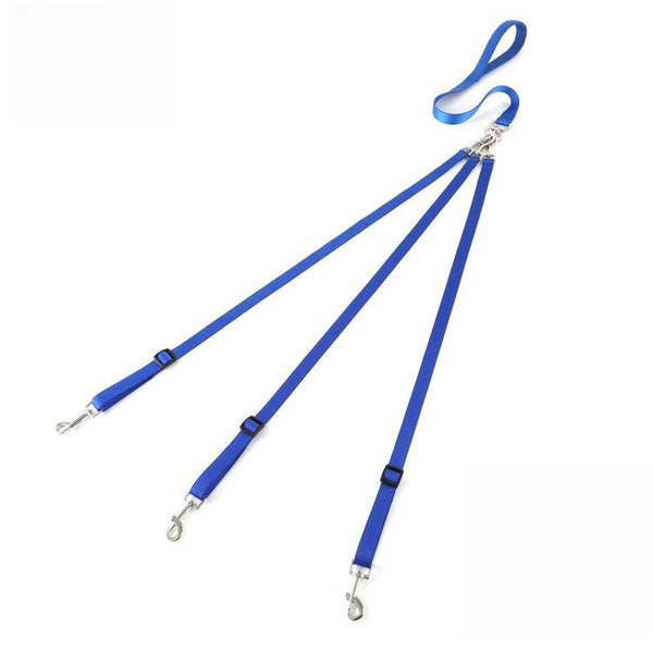 Triple Dog Leash Detachable 3-in-1 Lead for Walking Two or Three Dogs, Adjustable No-Tangle Design for Small, Medium, and Large Dogs