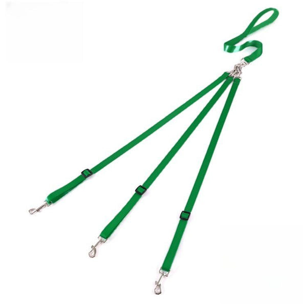 Triple Dog Leash Detachable 3-in-1 Lead for Walking Two or Three Dogs, Adjustable No-Tangle Design for Small, Medium, and Large Dogs