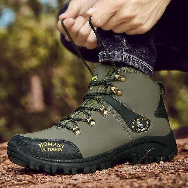 Men’s Outdoor Hiking Boots – Large Size, Durable Trekking & Combat Shoes for Autumn and Winter