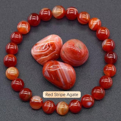 Natural Stone Agate Crystal Beaded Bracelet – Apatite & Lapis Lazuli, Unisex Fashion Jewelry