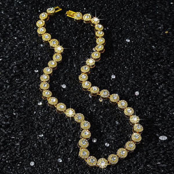 Men’s 10mm Round Diamond Chain Necklace – Hip Hop Street Style Iced Out Cuban Link Jewelry