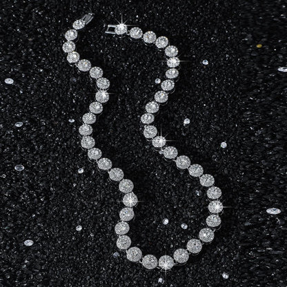 Men’s 10mm Round Diamond Chain Necklace – Hip Hop Street Style Iced Out Cuban Link Jewelry