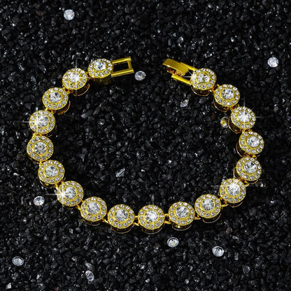 Men’s 10mm Round Diamond Chain Necklace – Hip Hop Street Style Iced Out Cuban Link Jewelry