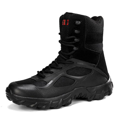 Men’s Tactical Combat Boots – High Top Outdoor Hiking, Rescue, and Training Boots for Adventure & Camping