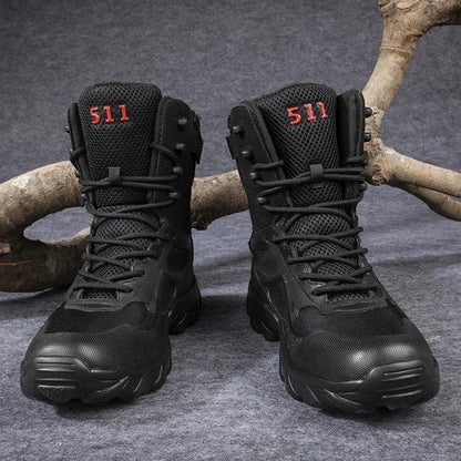 Men’s Tactical Combat Boots – High Top Outdoor Hiking, Rescue, and Training Boots for Adventure & Camping