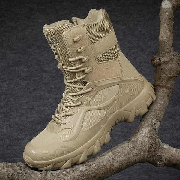 Men’s Tactical Combat Boots – High Top Outdoor Hiking, Rescue, and Training Boots for Adventure & Camping