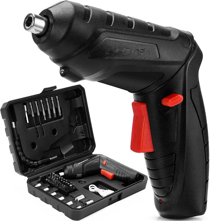 Mini Electric Screwdriver Set, Cordless Precision Screwdriver with High Torque & LED Light for Home DIY