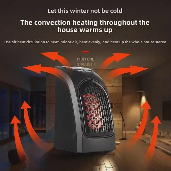 Mini Electric Heater Fan, Portable Space Heater with Thermostat, Energy Efficient Ceramic Heater for Home Office Desk Use