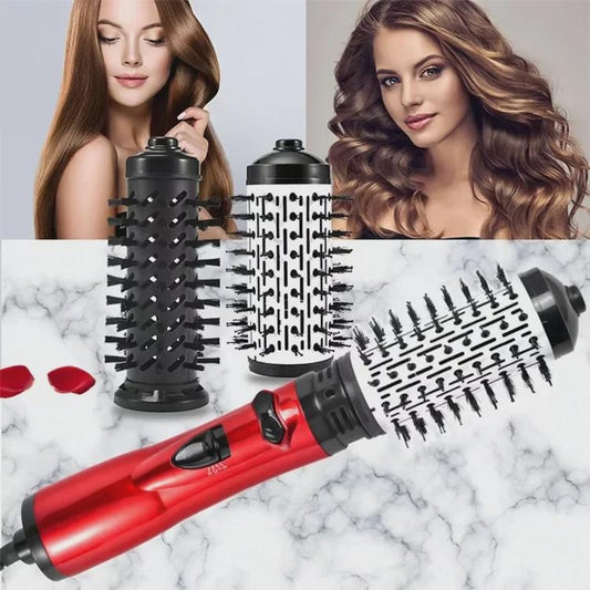 2-in-1 Hot Air Brush & Volumizing Blow Dry Styler - Damage-Free Curls & Smooth Hair